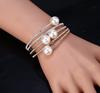 Jewelry Fashion Multi-layer Pearl Diamond Winding Spiral Bracelet Bridal Pearl Bracelet