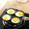 4 Hole Frying Pan Egg Omelet Burger Pan Non-stick Ham Pancake Maker For Gas Stove Induction Cooker