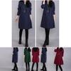 Timeless Vintage Women Long Sleeve Pullover V Neck Tunic Dress For Casual Elegance