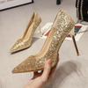 High Heels with Seductive Pointed Toe Large Size