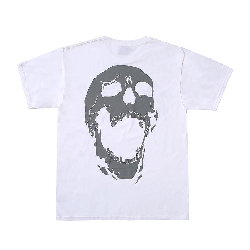 Grenzüberschreitende Außenhandelsbestellung 2021 Frühjahr und Sommer Neu Rache Hip-Hop Totenkopf Locker Halbarm Paar T-Shirt