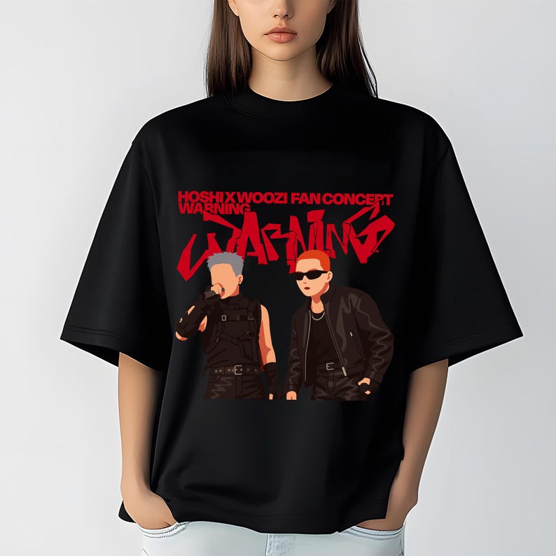 Футболка 2026 Hoshi X Woozi Warning, Футболка Seventeen Hoshi X Woozi, Футболка Seventeen World Tour New_ in US, Фан-концерт Hoshi X Woozi Warning 4XL
