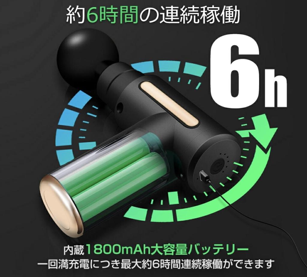 Masażer do Uwalniania Mięśniowo-Powięziowego z 4 6 Regulowanymi Dużymi Głowicami USB Kompaktowy i Idealny na Prezent, Poziomy, Pojemność, Akumulator, Kompaktowy, Całe Ciało