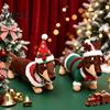 Weiche Plüsch-Dekoration für Bar Weihnachten Dackel Spielzeug, Niedliches Hund Stofftier mit Weihnachtsmannmütze Pullover, Feiertags-Themen Spielzeug Ornament Heimregal Display,