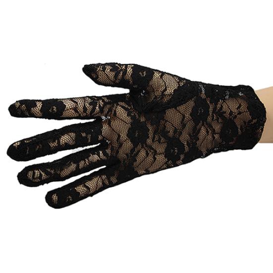 Kvinners sexy blonder blomst mesh bryllupsfest kostyme kjøre kveldshansker