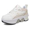 33-42 Kids/ Mens Four Wheels Sneakers with On Double Wheels Roller Sneakers  Deformation  Roller Skate Shoes for Girls