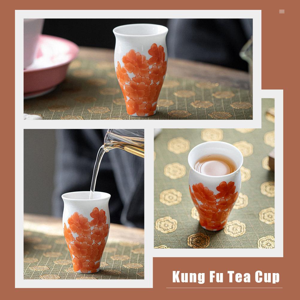 

Delicate Hand Painted Ceramic Tea Cup Fine Craftsmanship Solid Bottom Stable Placement Ideal for Home Office Tea Shop Kung Fu other