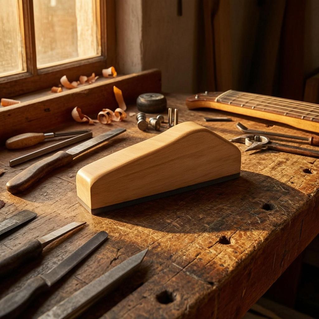 Guitar Fret File with Wooden Handle Professional for Workshop, Luthier