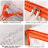 Extra Large Clothes Storage Bag Transparent Heavy Duty Reinforced Handle Foldable Zipper Moving Tote for Quilt Blanket Bedding