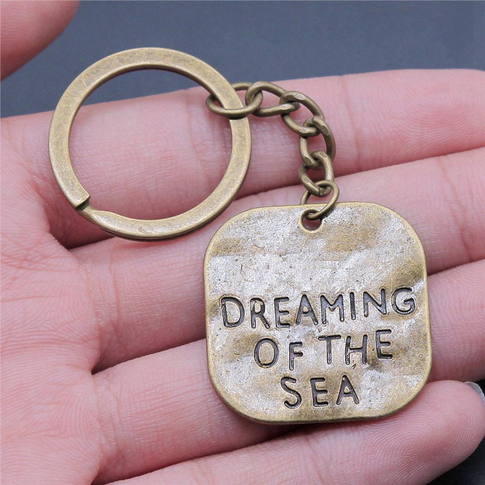 28mm Key Ring Text Tags Friendship Minimalist Jewelry Components QY049