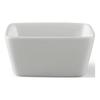 4 Pack White Porcelain Square Dipped Bowls Microwave Oven Dishwasher Safe Versatile Nesting Bowls Kitchen Serving Dish