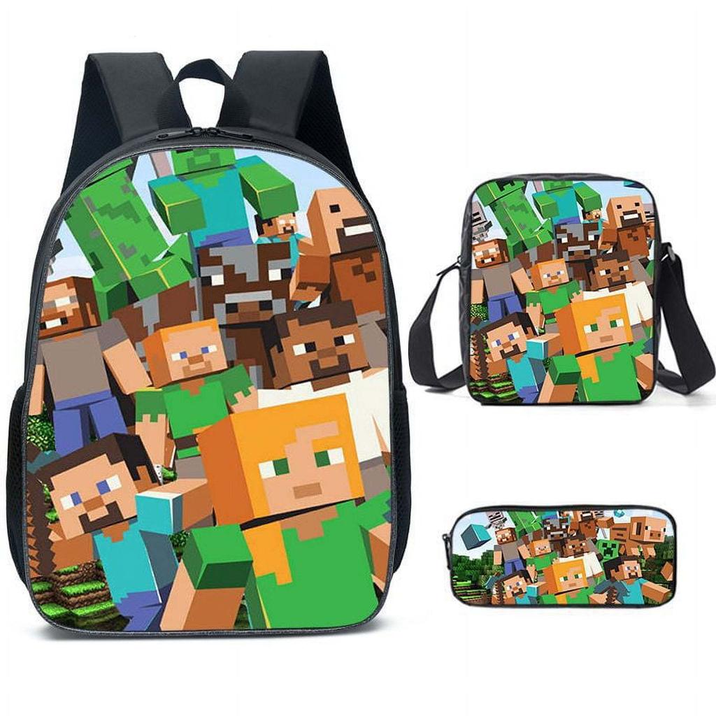 Student Schoolbag Cartoon Backpack Set 3D Digital Printing Backpack