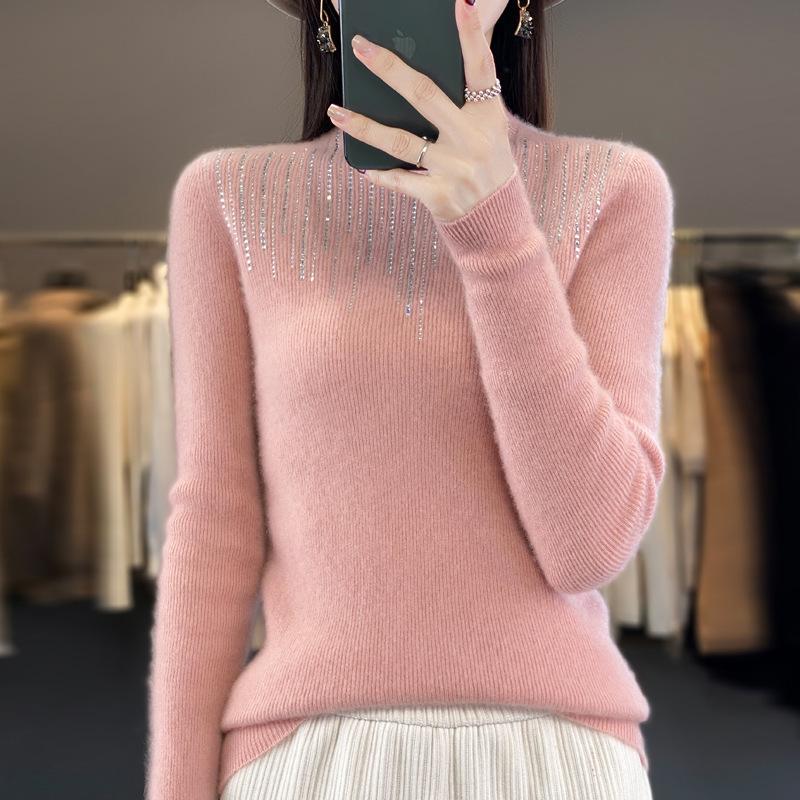 Women S Slim Fit Half Turtleneck Pullover Knit Sweater For Base Layer