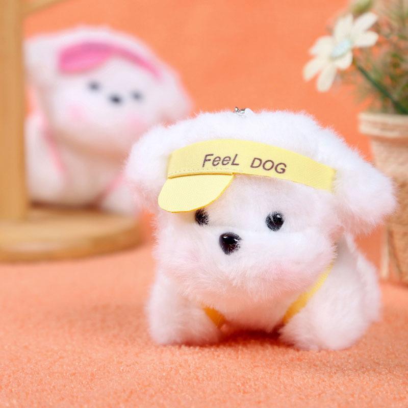 Cute Cartoon Plush Puppy Keychain Pendant Creative Stuffed Animals Keychain Kawaii Backpack Decoration Accessories Gifts