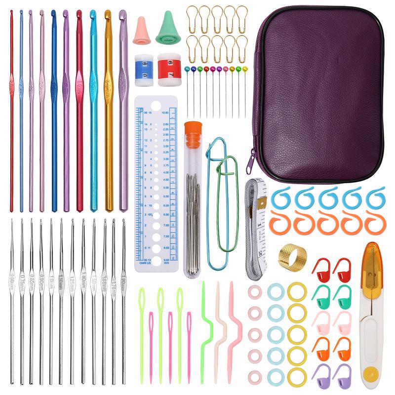 22-Piece Crochet Hook Set: Handmade DIY Sweater Knitting Kit