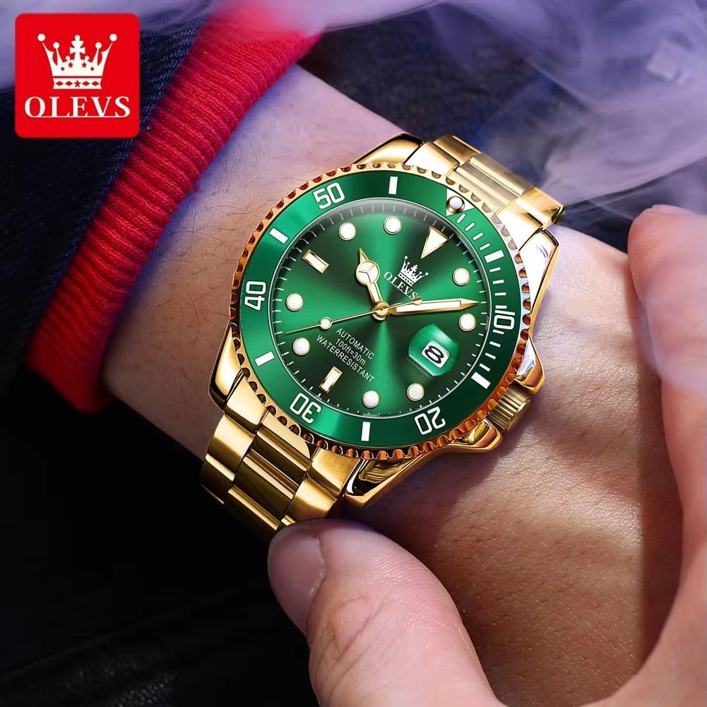 OLEVS Orologio Meccanico da Uomo Lusso Business Impermeabile Luminoso Automatico Classico Orologi da Polso Eleganti da Uomo