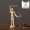 Nordic Style Handmade Wooden Jointed Model Figure Ornament