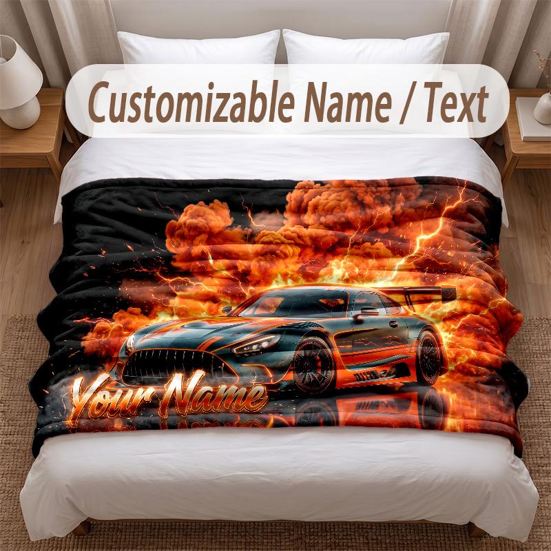 Other Similar Designs Theme Soft Blanket Personalized Custom Name Text Print Warm Blanket Home Sofa Bedroom Decor