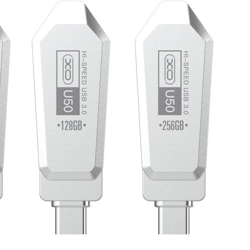 XO Zinc Alloy Dual Port USB 3.0 OTG Flash Drive