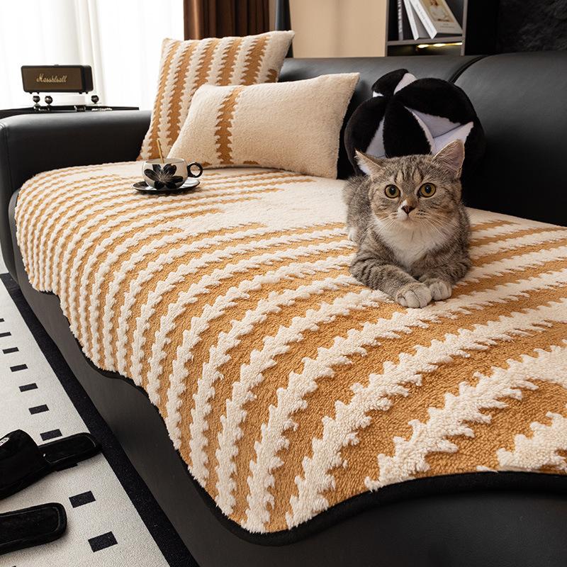 Special-Shaped Sofa Cushion Is Simple And Universal In All Seasons New Sofa Seat Cushion Non-Slip Straight Row High-End Cover Cloth