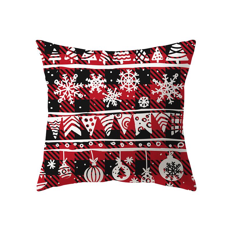

Рождественская тема с принтом лося, полиэстеровый чехол для подушки, украшение для дома, гостиной, дивана, квадратная подушка, наволочка 50X50CM