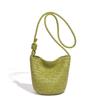 New Retro and Trendy Single Shoulder Underarm Bag, Large Capacity Diagonal Cross Bucket Bag, Textured Hand Woven Bag