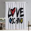 Halloween Decoration Heart Partition Elegant Room Curtains for Camera Blackout Curtain Kitchen Curtains 2 Pieces Shades Living