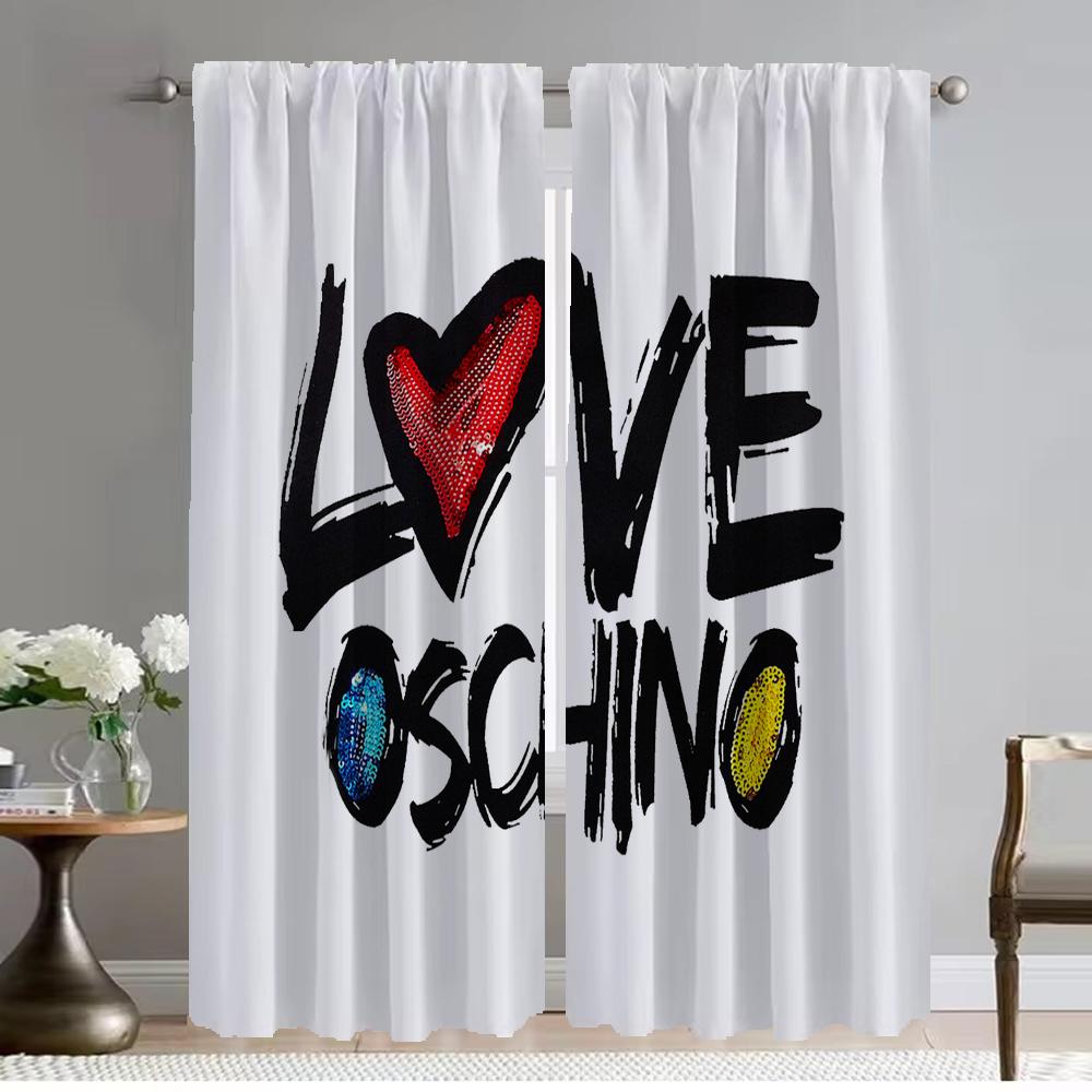 Halloween Decoration Heart Partition Elegant Room Curtains for Camera Blackout Curtain Kitchen Curtains 2 Pieces Shades Living