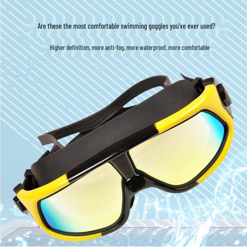 Professional Large Frame Electroplated Anti-fog Swimming Goggles