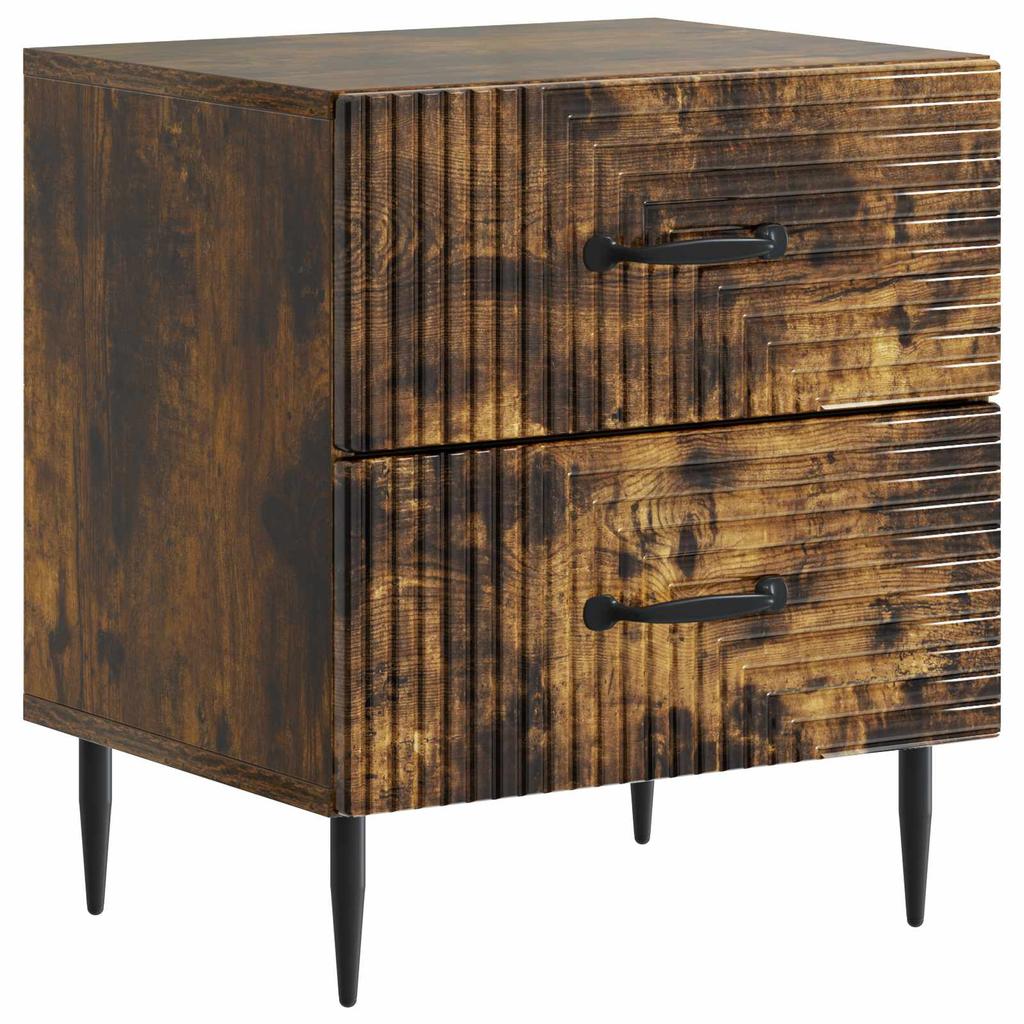 Nightstand Smoked Oak 43 x 34.5 x 47.5 cm Engineered Wood