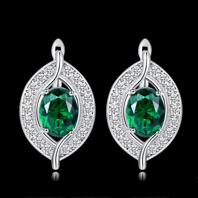 Export Schmuck, Hochwertige Atmosphärische Ohrringe, Strahlende Zirkon Hochzeit Abendessen Ohrringe, Mehrfarbig Optional