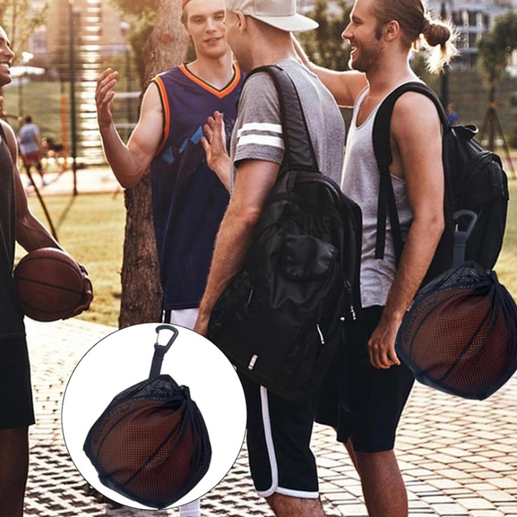 Portable Basketball Net Bag, Football Bag, Volleyball Bag, Drawstring Net Bag, Training Special Net Bag for Sports Shoes