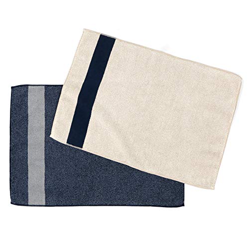 Imabari Handtuch, zertifiziert, saugfähig, schnelltrocknend, Badematte, Baumwolle, hergestellt in Japan, Iori Original „LINE“, 100 % (NEU Beige)