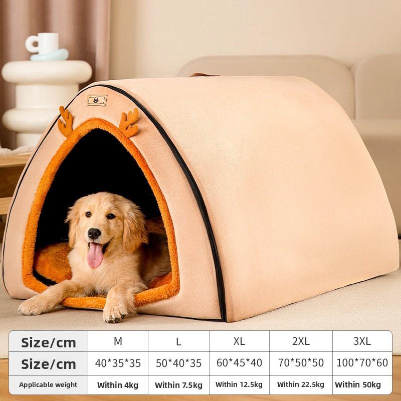 

Kennel Keeps Warm Winter Removable Washable Enclosed Doghouse Cat House Pet Products Supplies Beds Accessories Warm Soft Mats Within 5 kg