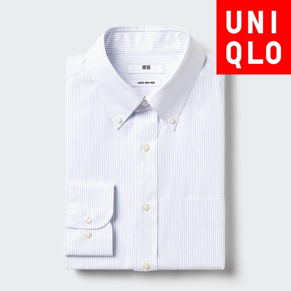 

Рубашка UNIQLO Super Non Iron Stripes с длинным рукавом и воротником на пуговицах B 62 BLUE/Men S