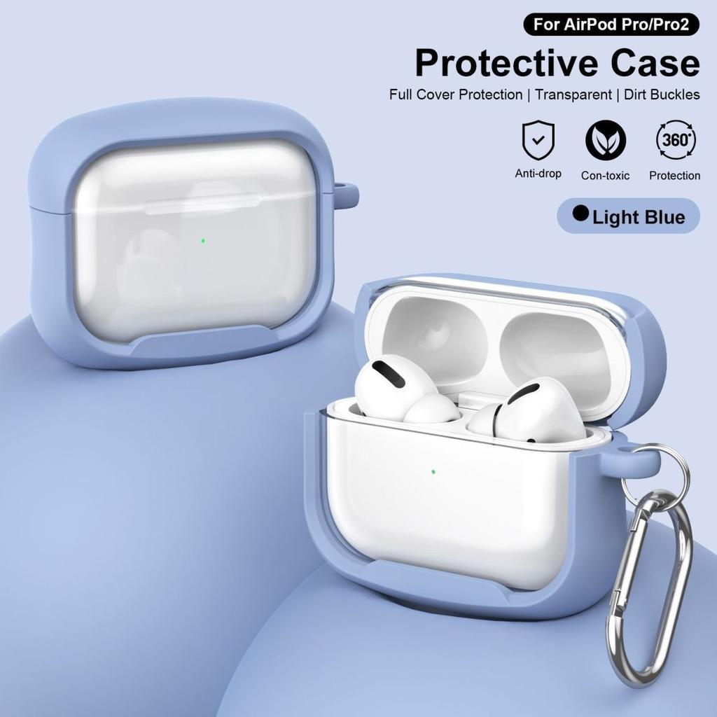 2-in-1, solid color frame, suitable for AirPods1/1st generation protective case, Apple Pro/1 wireless bluetooth headset.