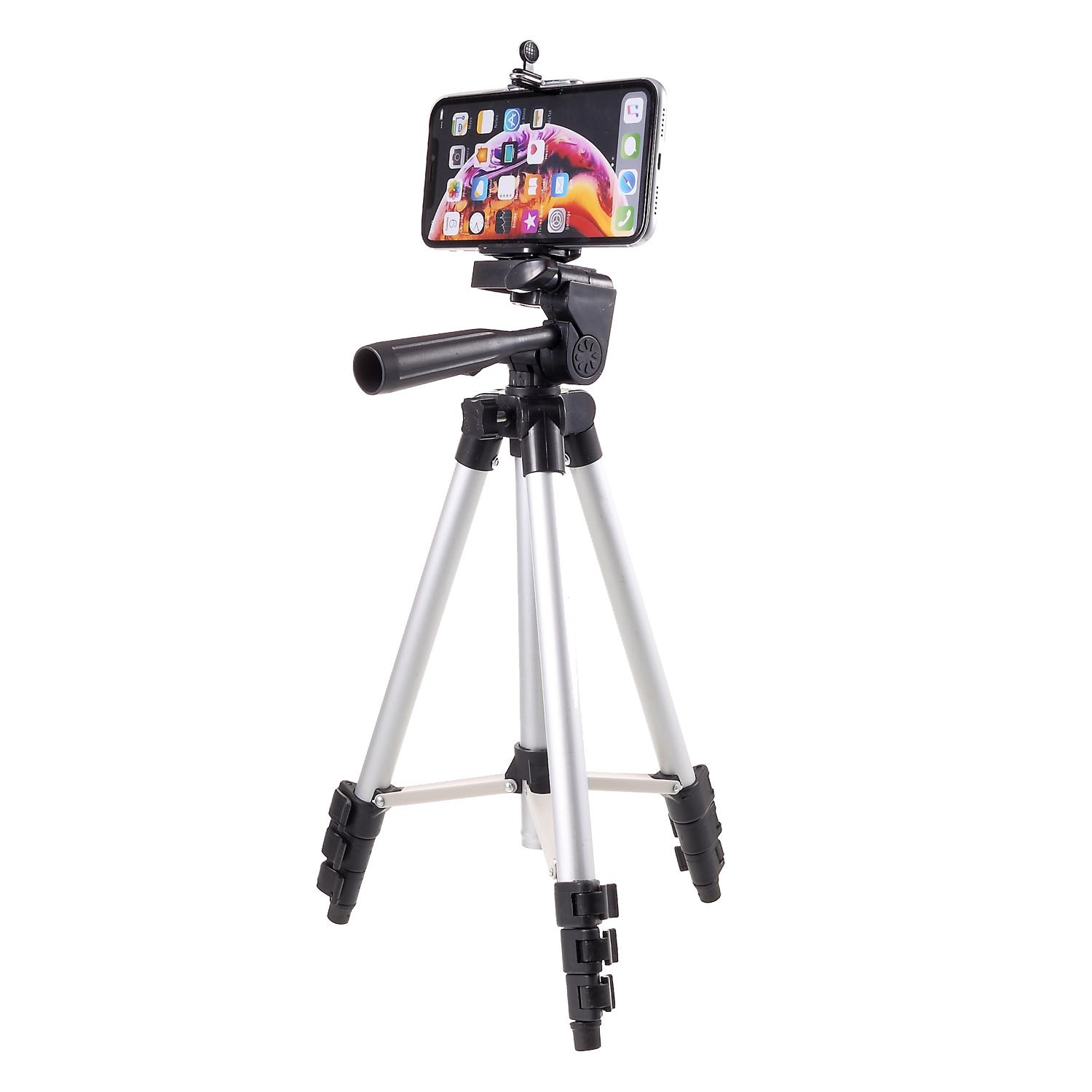 

3110 Aluminum Desktop Mounts Tripod Holder with Phone Clamp Extendable Travel Lightweight Tripod Stand [Clamp Width: 53-87mm] for Live Streaming