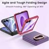 Luxury Ultra-thin Matte Skin Feel Ring Holder Case For Samsung Galaxy Z Flip 8 7 Bracket Tempered Glass Film Shockproof PC Cover