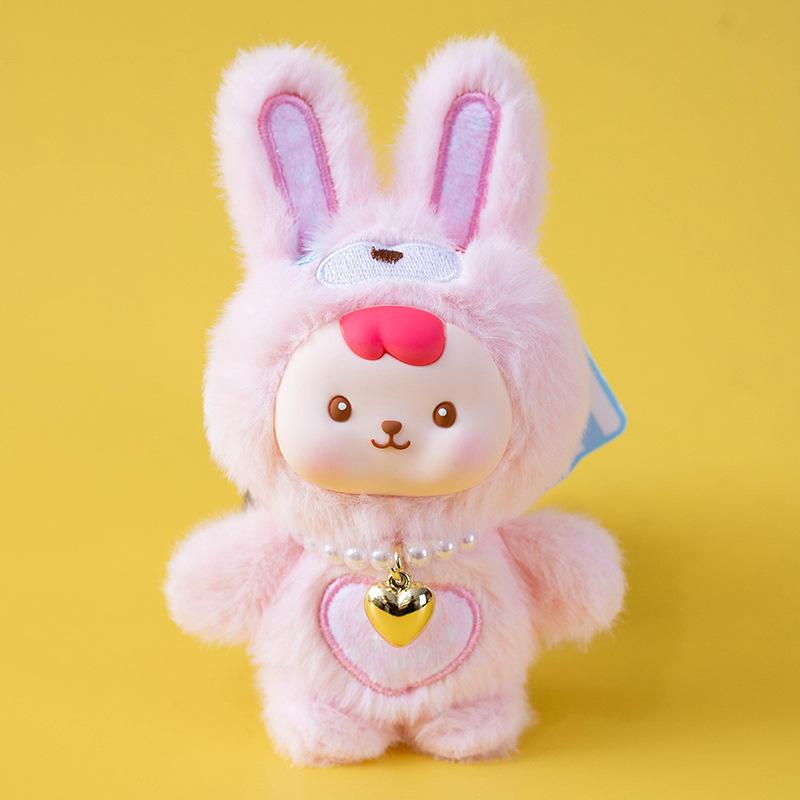 Cute Puppy Kitten Bear Rabbit Doll Pendant Plush Toy Doll Bag Keychain Decoration Gift