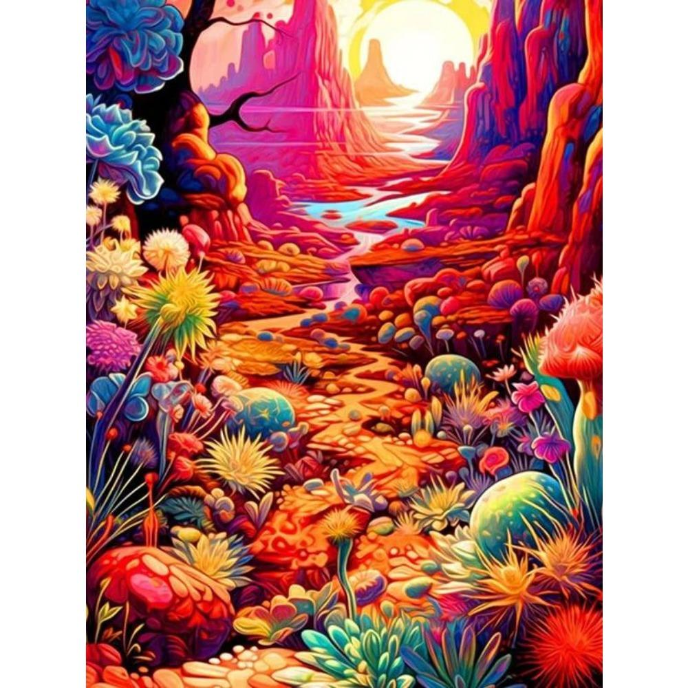 DIY Full Round Diamond Painting Cross Stitch 3D Animal Home Decorative Art Landscape Painting Diamond Painting 5d Diamond Art Painting