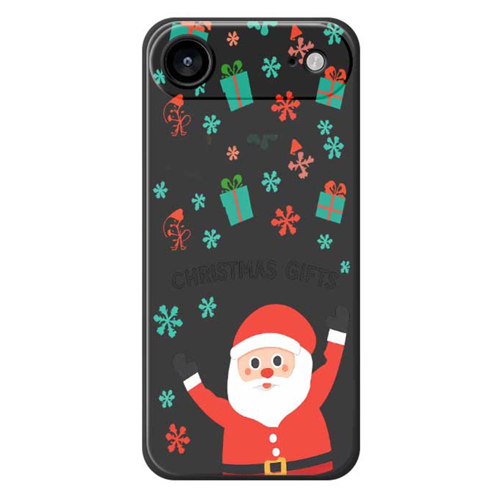 

For iPhone 17 Air Case Christmas Gifts Pattern Printing Straight Edge TPU Phone Back Cover Black