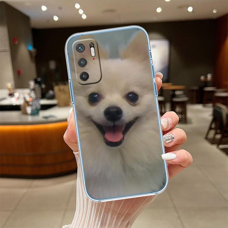 NH36 Pomeranian dog Transparent Phone Case for Samsung Galaxy A04 A04S A14 A23 A34 A54 M23 M33 M52 M53