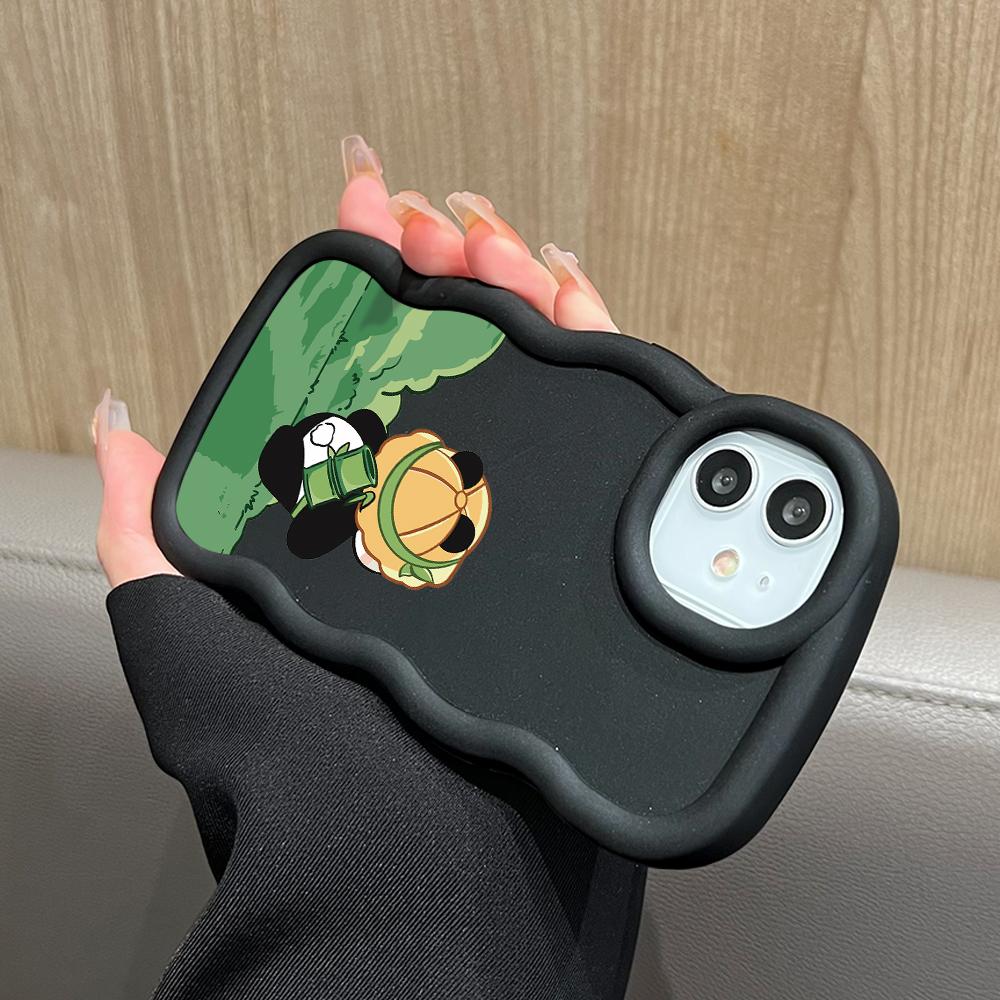Lovely Cartoon Panda Soft Phone Cover for Samsung Galaxy A52 A73 A12 A11 S24 Ultra 5G S23 S22 S21 S20 FE Wave Edge Shockproof Protective Rubber Case