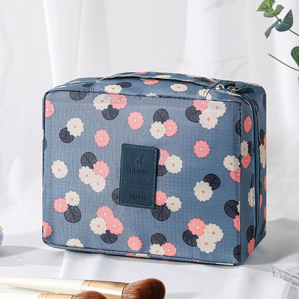

Durable Polyester Travel Organizer Waterproof Large Capacity Makeup Bag Fashion Print Bathroom Organizer Outdoor Camping