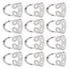 12Pcs Finger Picks Adjustable Stainless Steel Banjo Ukulele Guitar Plucked Strings ToolSilver