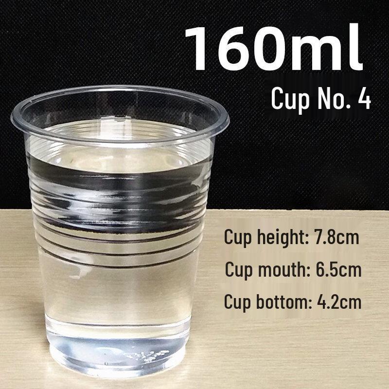 Disposable Clear Ribbed Plastic Cups 160ml