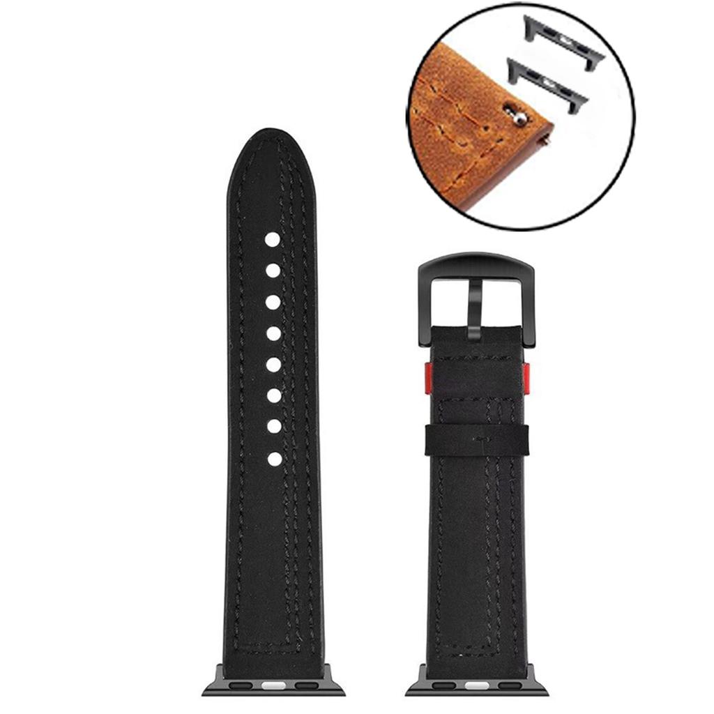 For Apple Watch Band 44mm 40mm 45mm 49mm 41mm 45mm Genuine Leather Watch Straps Iwatch 10 42mm 6 3 4 5 SE Ultra2 Smart Watchband