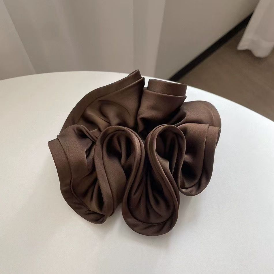 Retro Simulation Silk Satin Skin Friendly High-end Feeling Ponytail Headband Temperament Hair Accessory