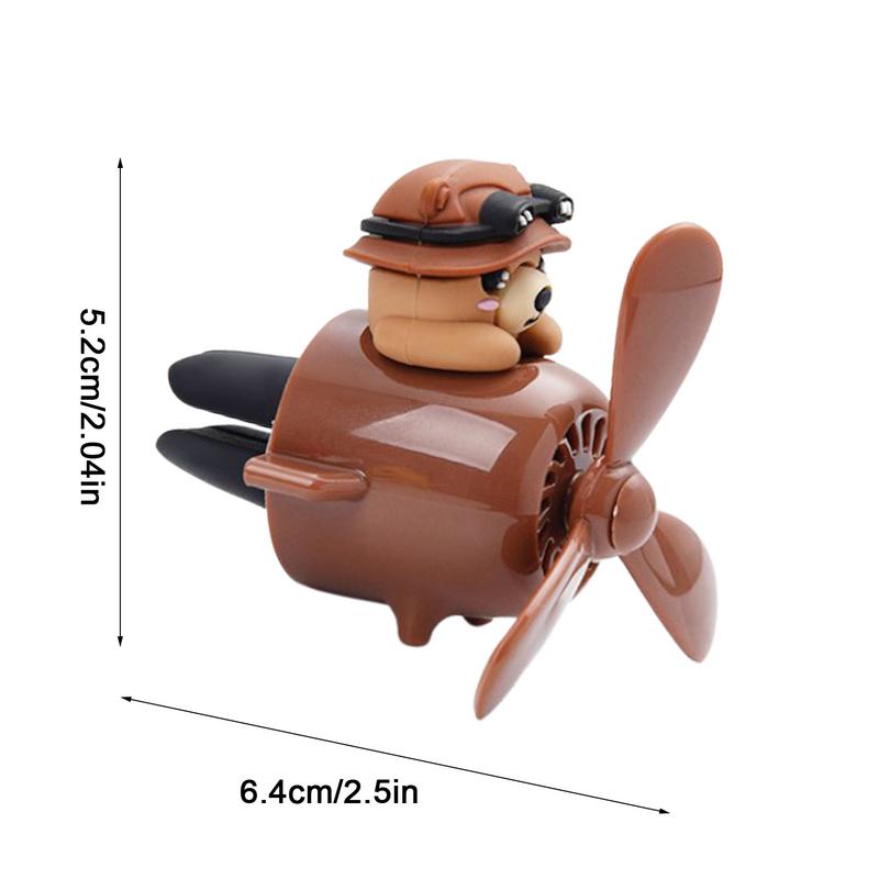 Car Air Freshener Car Fragrances Cute Bear Pilot Car Aromatherapy Propeller Air Outlet Fragrance Car Interior Accessories