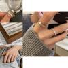 Chic Korean Minimalist Irregular Copper Ring For Women Stylish Adjustable Fashion Accessory